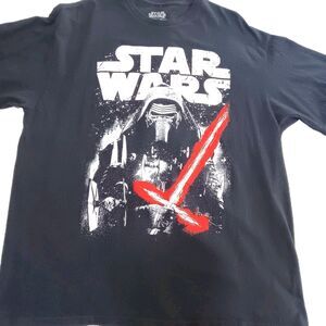 Star Wars The Force Awakens Kylo Ren XL Black T-shirt Short Sleeve